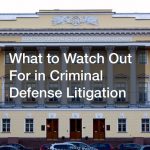 What to Watch Out For in Criminal Defense Litigation